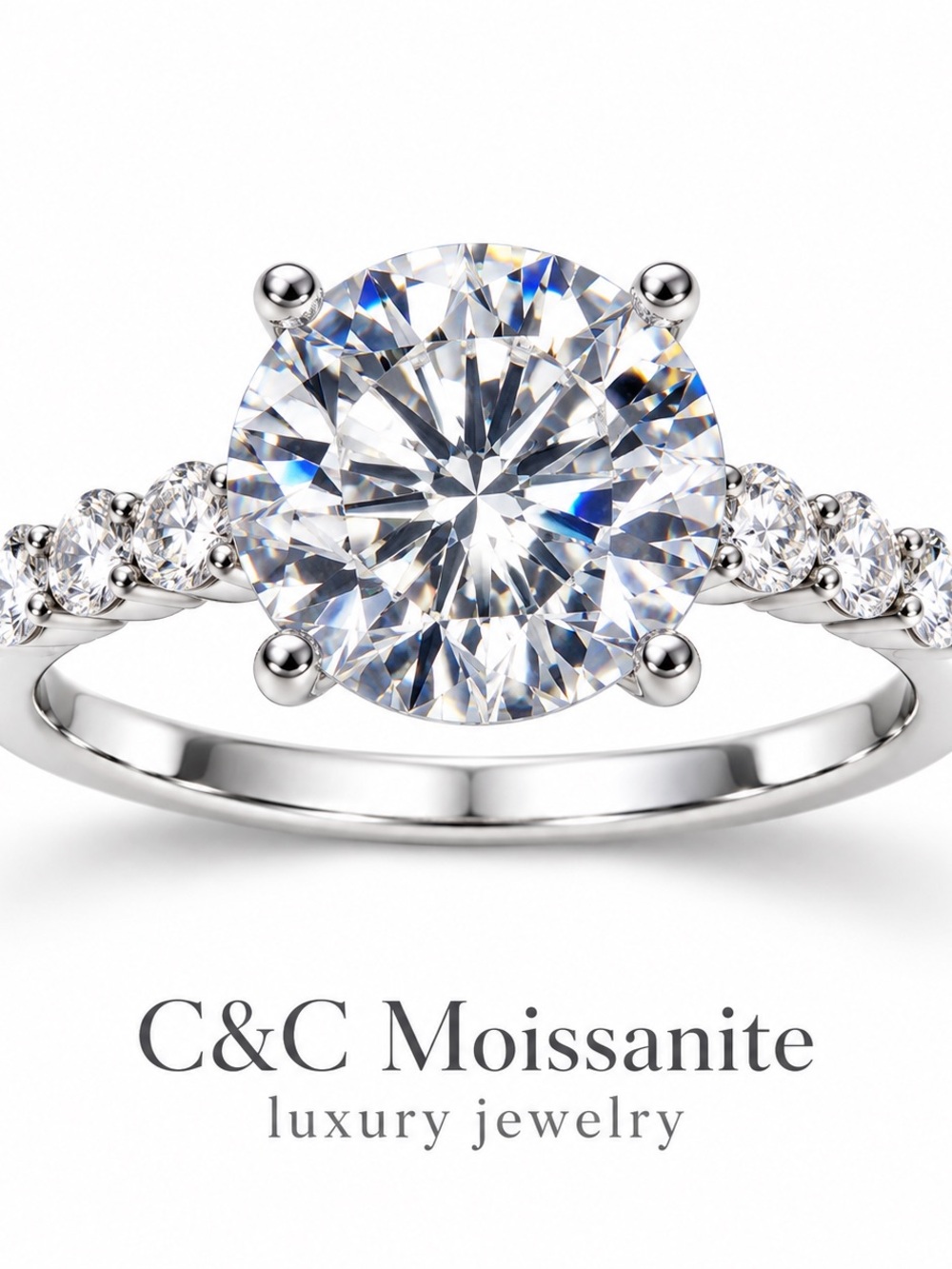 Round Moissanite Ring